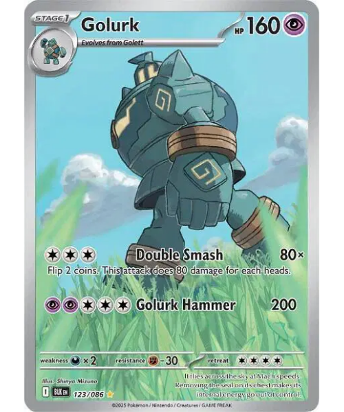 Scarlet & Violet - Black Bolt 123/086 - Golurk [Illustration Rare]