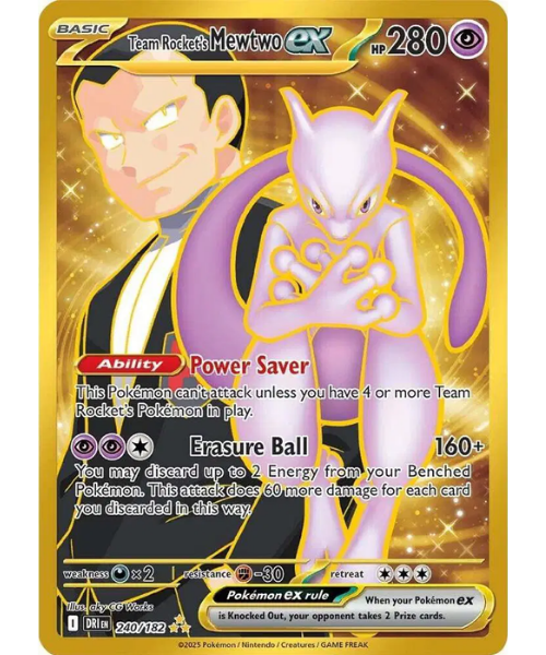Scarlet & Violet - Destined Rivals 240/182 - Team Rocket's Mewtwo ex [Hyper Rare]
