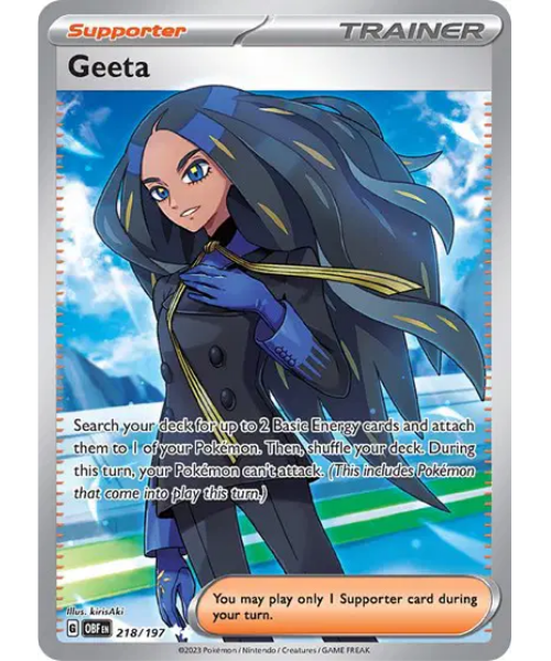 Scarlet & Violet Obsidian Flames 218/197 - Geeta [Ultra Rare]