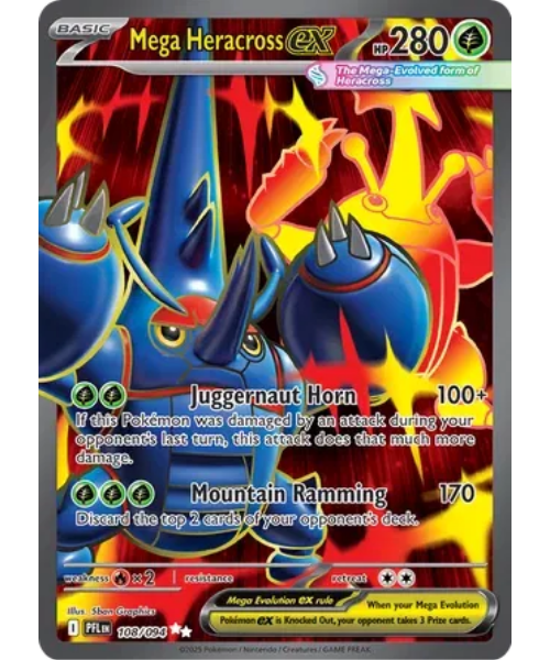 Mega Evolution - Phantasmal Flames 108/094- Mega Heracross ex [Ultra Rare]