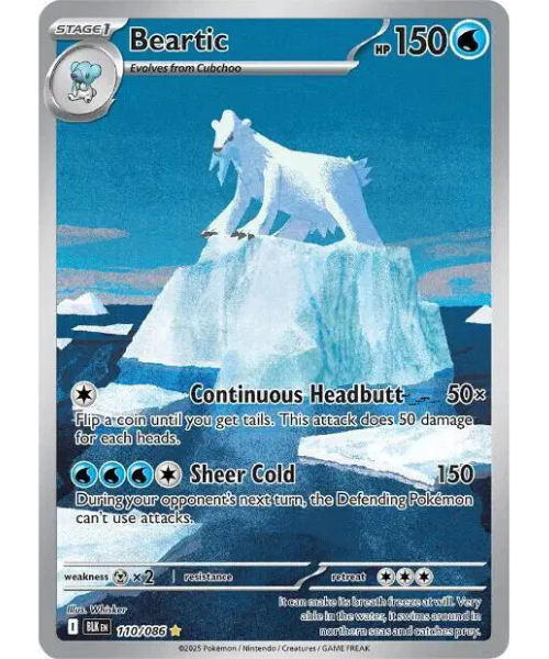 Scarlet & Violet - Black Bolt 110/086 - Beartic [Illustration Rare]