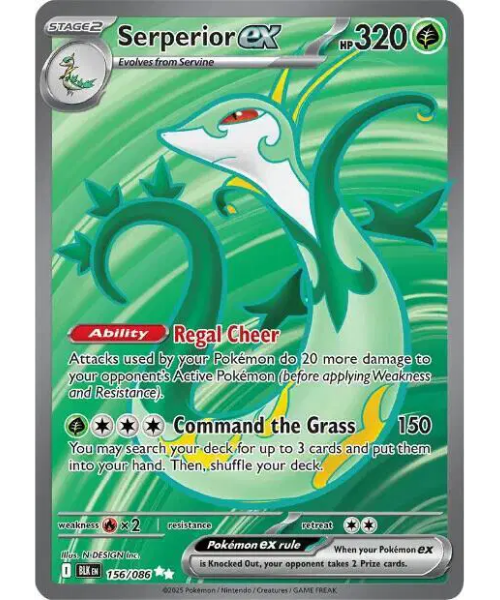 Scarlet & Violet - Black Bolt 156/086 - Serperior ex [Ultra Rare]