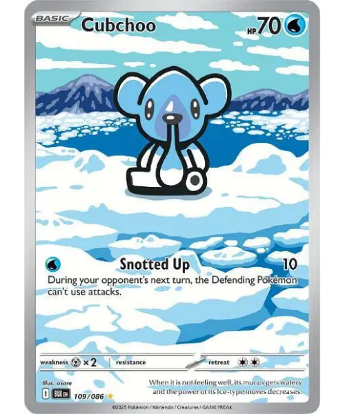 Scarlet & Violet - Black Bolt 109/086 - Cubchoo [Illustration Rare]