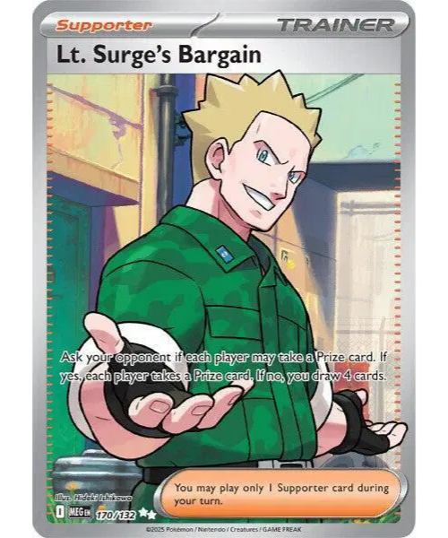 Mega Evolution Base 170/132 - Lt. Surge's Bargain [Ultra Rare]