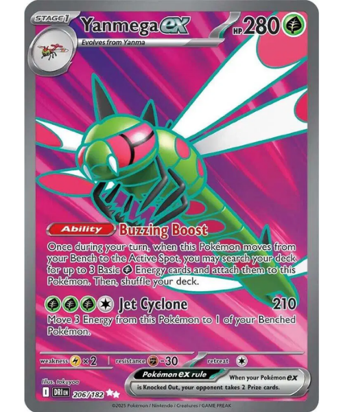 Scarlet & Violet - Destined Rivals 206/182 - Yanmega ex [Ultra Rare]