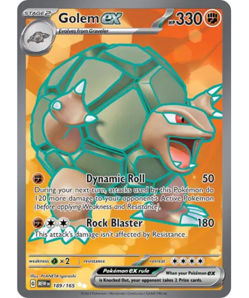 Scarlet & Violet 151 189/165- Golem ex [Ultra Rare]
