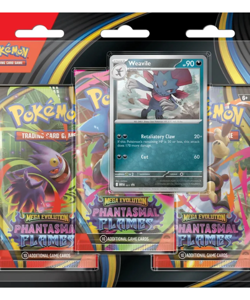 Pokémon TCG - Mega Evolution ME02 - Phantasmal Flames 3-pack Blister